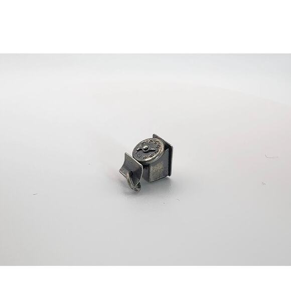 Vintage Turquoise Globe Charm – Silver Tone Miniature World Pendant - Picture 6 of 6